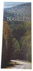 Clay County Alabama full color road map